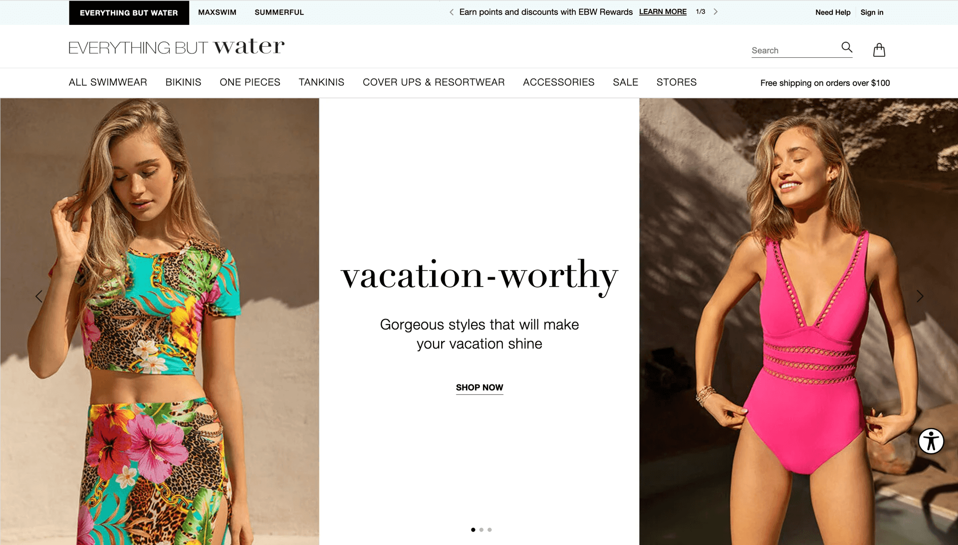 Everything But Water — Next.js + NestJS replatform of a women's apparel storefront