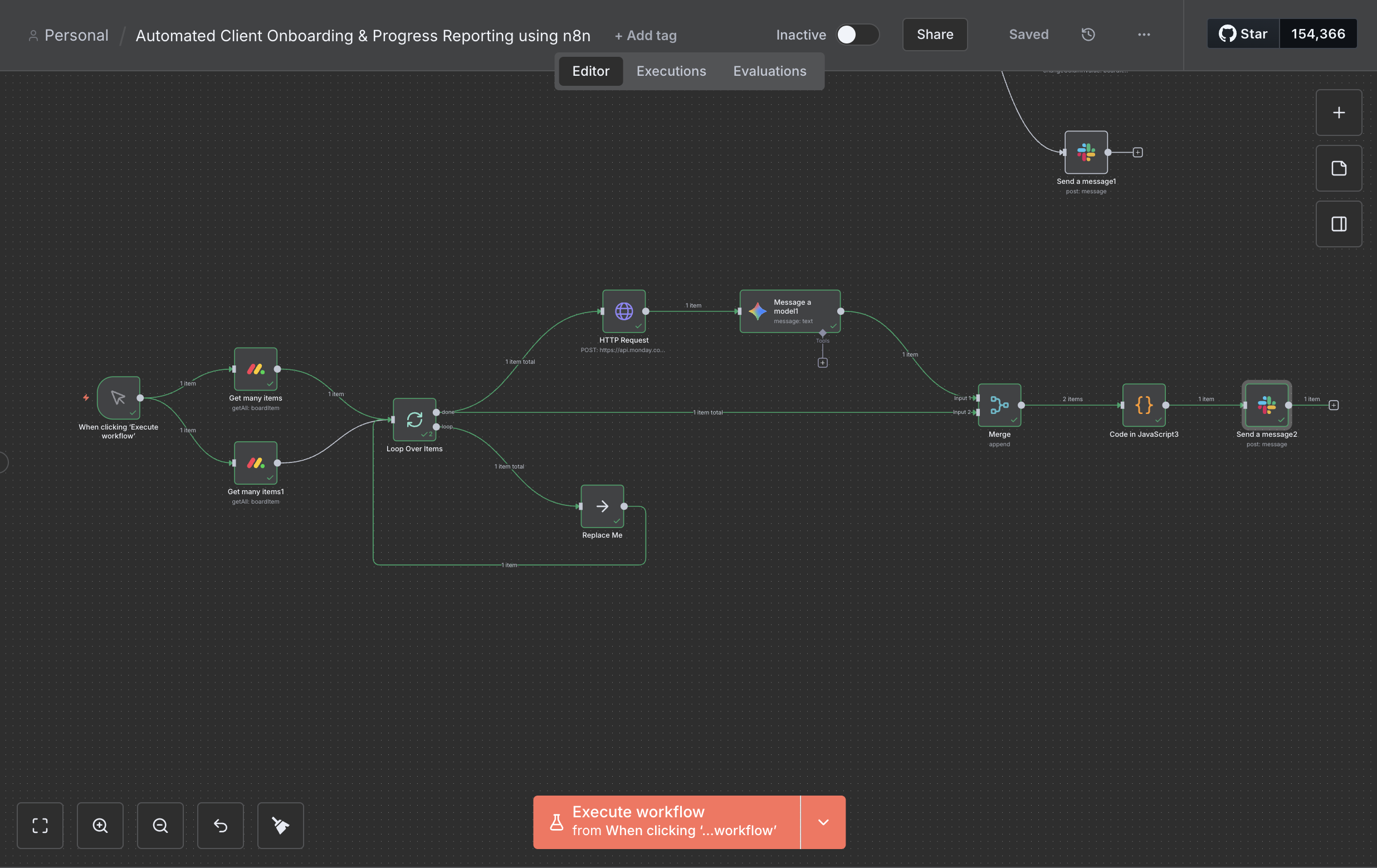 workflow detail view